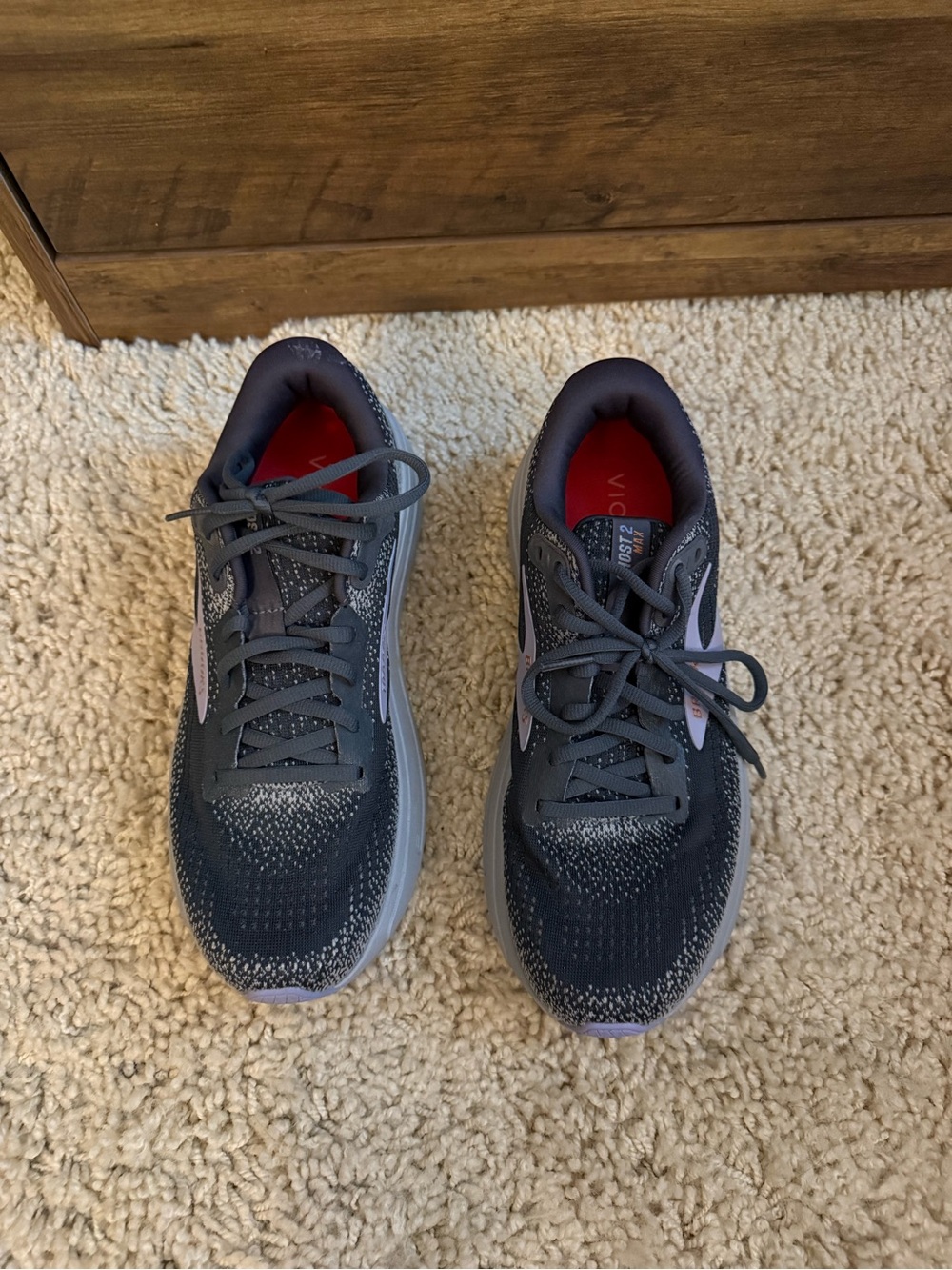 Brooks Womens Ghost Max 2 gray and purple - Picture 3 of 7